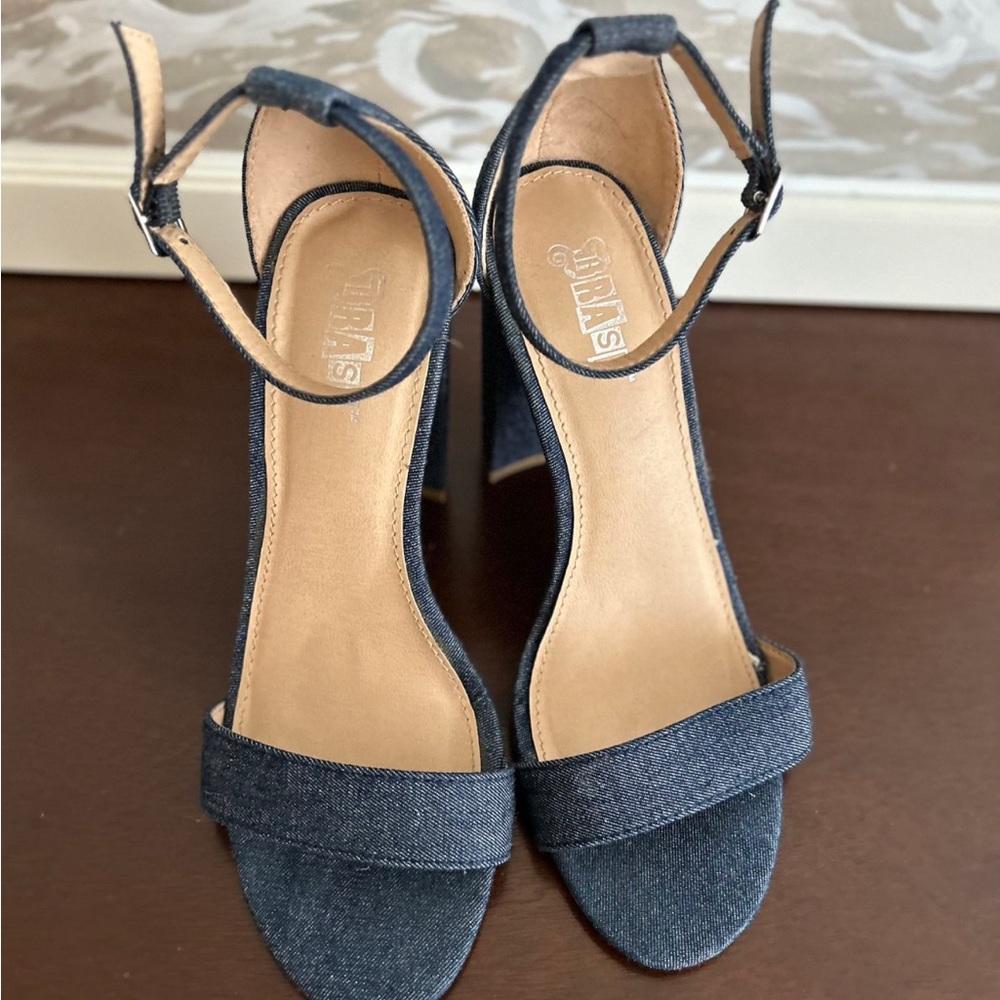 Size 7 Denim Heels by Trashy
